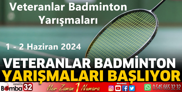 Veteranlar Badminton Yarışmaları başlıyor