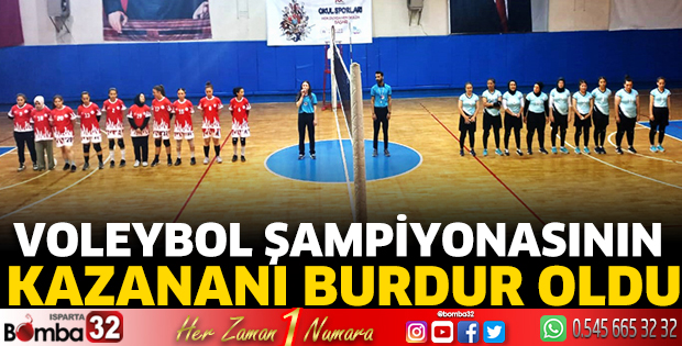 Voleybol şampiyonasının kazananı Burdur oldu