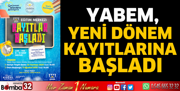YABEM, yeni dönem kayıtlarına başladı