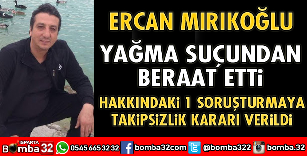 YAĞMA SUÇUNDAN BERAAT ETTİ
