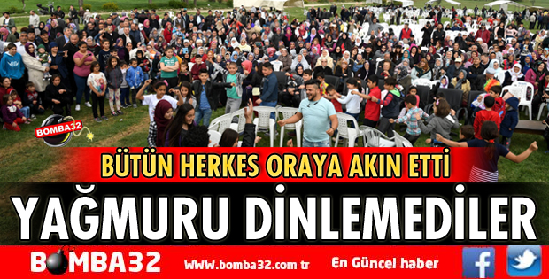 YAĞMUR DİNLEMEDİLER HERKES ORAYA KOŞTU