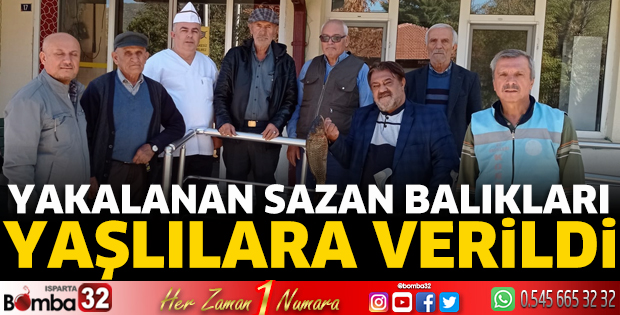 Yakalanan sazan balıkları yaşlılara verildi