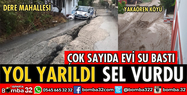 YAKAÖREN KÖYÜNÜ SEL VURDU