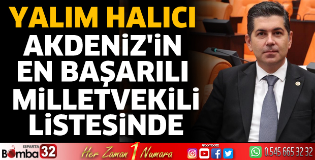 Yalım Halıcı, Akdeniz'in en başarılı vekil listesinde