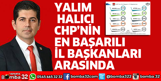 YALIM HALICI CHP’NİN EN BAŞARILI İL BAŞKANLARI ARASINDA