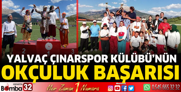 Yalvaç Çınarspor Külübü’nün okçuluk başarısı