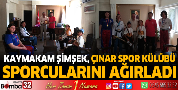 Yalvaç Kaymakamı Şimşek, sporcuları ağırladı