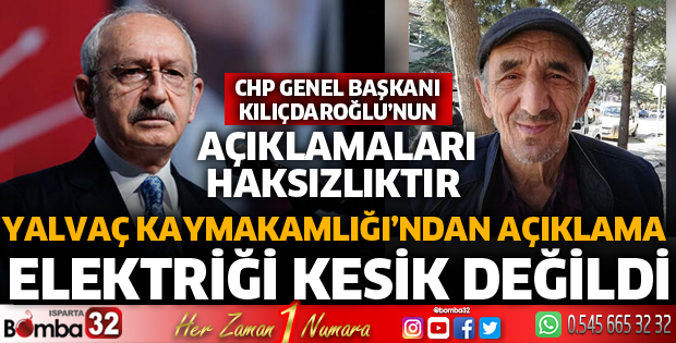 Yalvaç Kaymakamlığından açıklama
