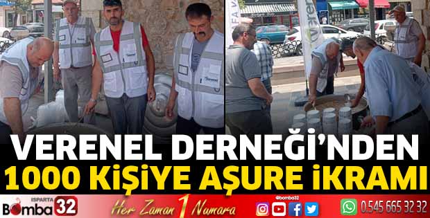 Yalvaç’ta aşure dağıttılar