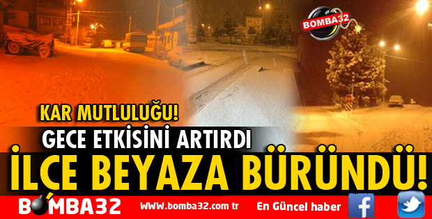 YALVAÇ'A KAR YAĞDI