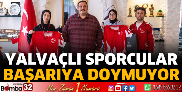 Yalvaçlı sporcular başarıya doymuyor