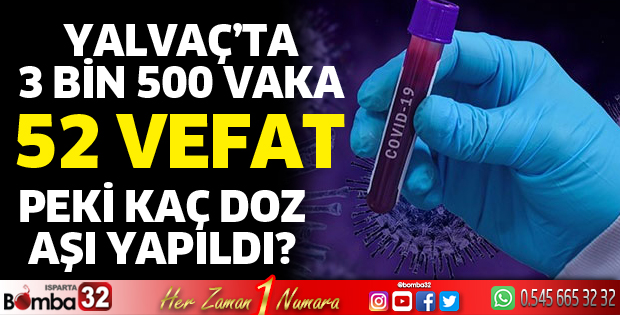 Yalvaç'ta 3 Bin 500 vaka ve 52 vefat