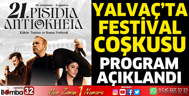 Yalvaç'ta festival heyecanı