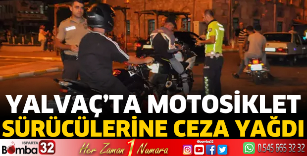 Yalvaç'ta motosiklet denetimi