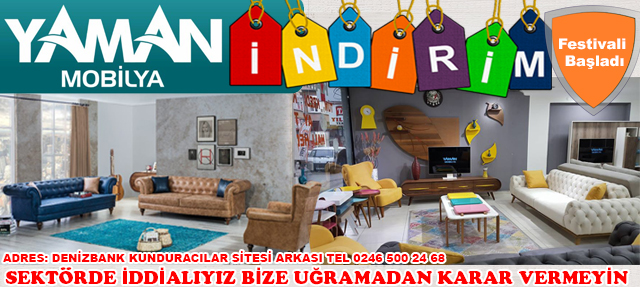 YAMAN MOBİLYA'DA GÖRÜLMEMİŞ İNDİRİMLER VAR 