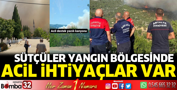 Yangın bölgesinde acil ihtiyaçlar var