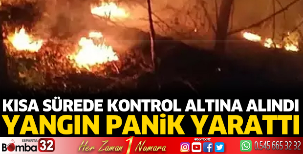 Yangın panik yarattı