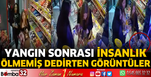 Yangın sonrası insanlık ölmemiş dedirten görüntüler 