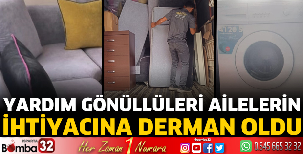 Yardım gönüllüleri ailelerin ihtiyacına derman oldu