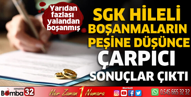 Yarıdan fazlası yalandan boşanmış