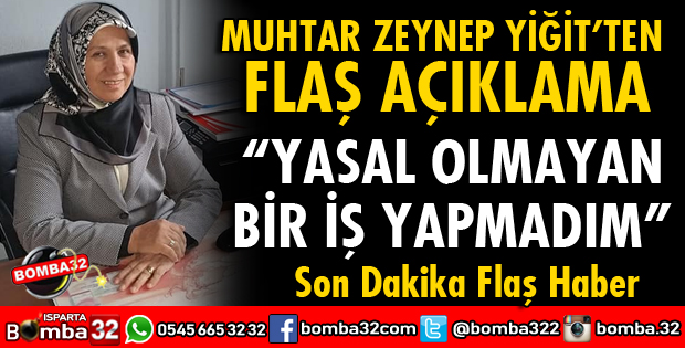 YASAL OLMAYAN BİR İŞ YAPMADIM