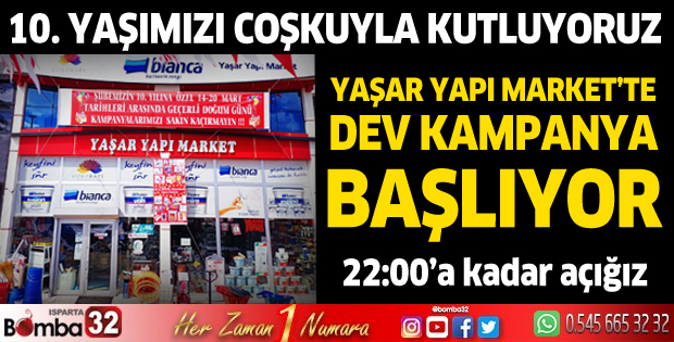 Yaşar Yapı Market'te dev kampanya yarın başlıyor