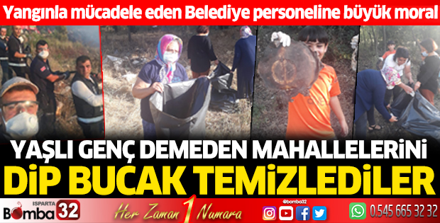 Yaşlı genç demeden mahallelerini dip bucak temizlediler