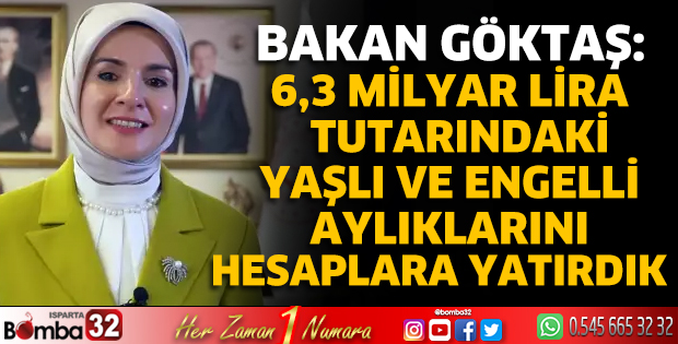 Yaşlı ve engelli aylıklar hesaplara yatırıldı