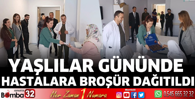 Yaşlılar Gününde hastalara broşür dağıtıldı