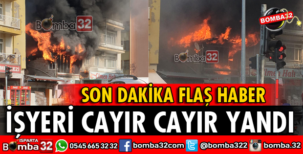 YAYLA MAHALLESİNDE İŞYERİ YANGINI