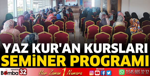 Yaz Kur'an Kursları Seminer Programı 