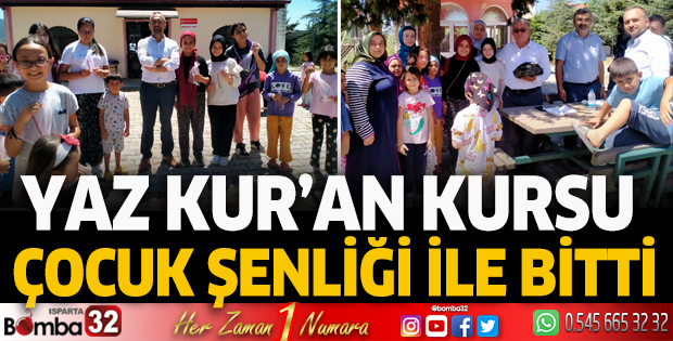 Yaz Kur'an Kursu Çocuk Şenliği ile bitti