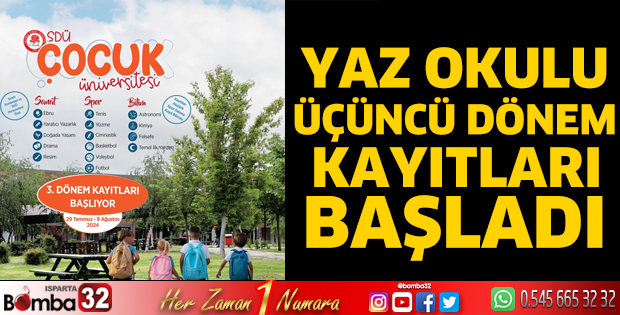 Yaz okulu üçüncü dönem kayıtları başladı