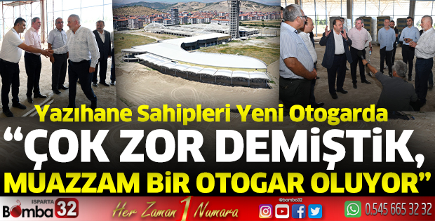 Yazıhane sahipleri yeni otogardaki çalışmaları inceledi