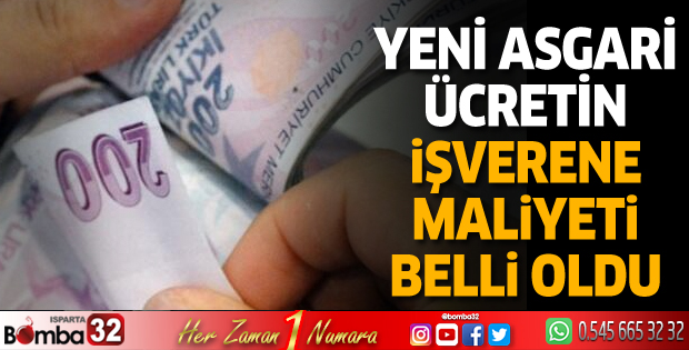 Yeni asgari ücretin işverene maliyeti belli oldu