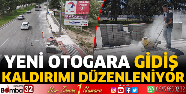 Yeni otogara gidiş kaldırımı düzenleniyor