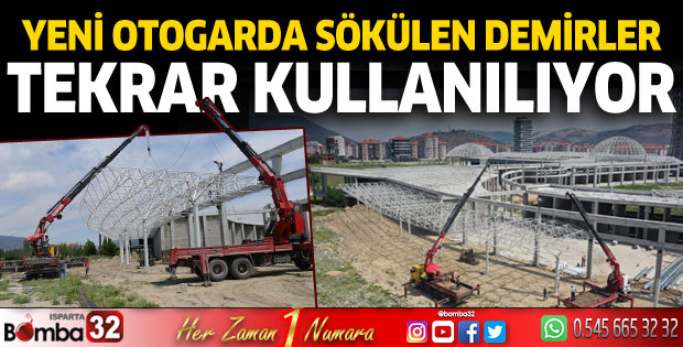 Yeni otogarda sökülen demirler tekrar kullanılıyor