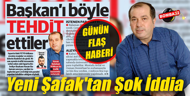 Yeni Şafak'tan Şok İddia