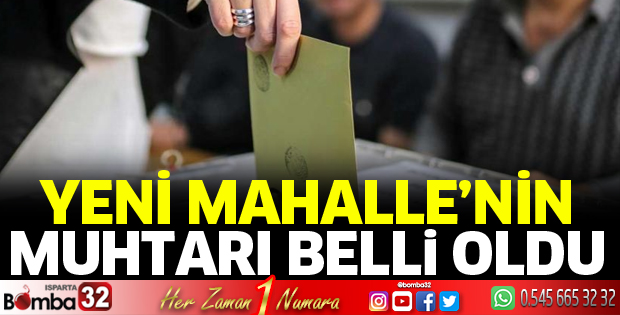 Yeniyüzyıl Mahallesinin muhtarı belli oldu 