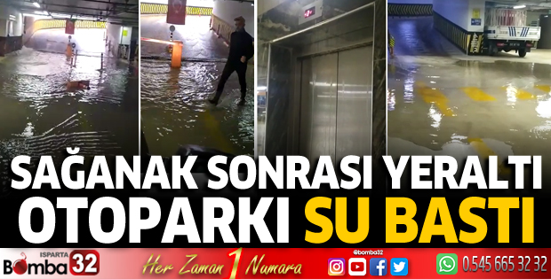 Yeraltı otoparkı su bastı