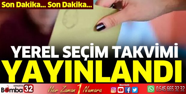 Yerel seçim takvimi Resmi Gazete'de