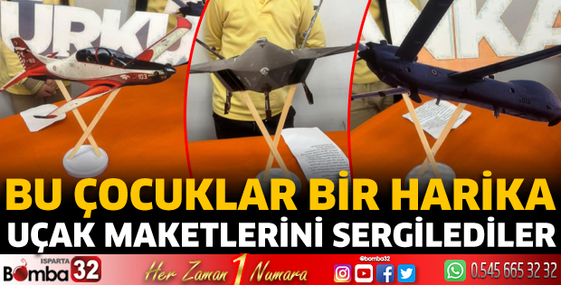 Yerli uçakların maketlerini sergilediler 