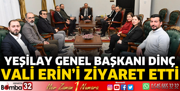 Yeşilay Genel Başkanı Dinç, Vali Erin’i ziyaret etti