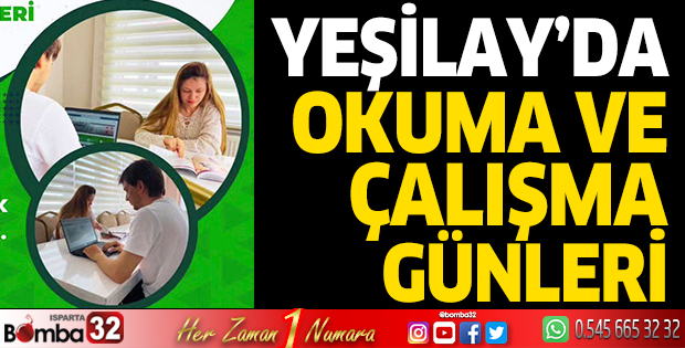 Yeşilay’da okuma ve çalışma günleri