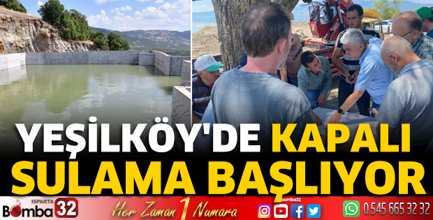 Yeşilköy'de kapalı sulama başlıyor
