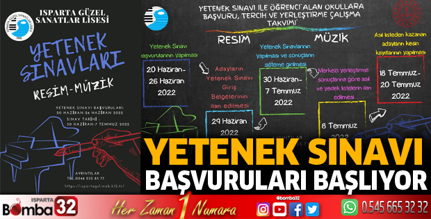 Yetenek sınavı başvuruları başlıyor
