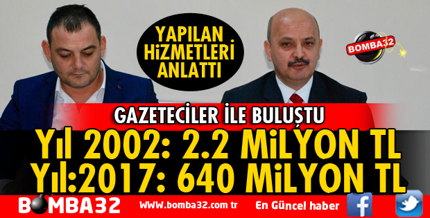 Yıl 2002: 2.2 Milyon TL Yıl:2017: 640 Milyon TL