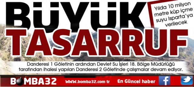 Yılda 10 milyon metre küp içme suyu Isparta’ya verilecek