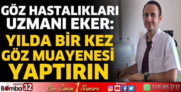 Yılda bir kez göz muayenesi yaptırın