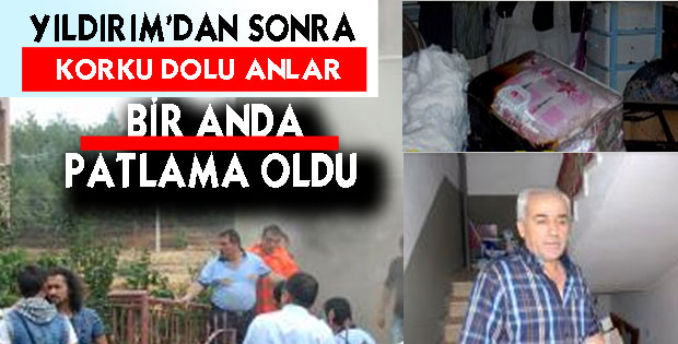 Yıldırım yangına neden oldu